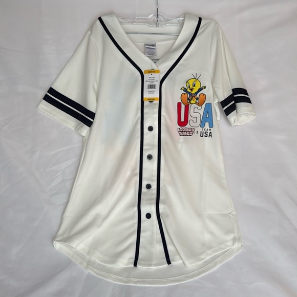 Looney TunesTweety Bird Baseball Jersey women’s medium - Picture 1 of 4